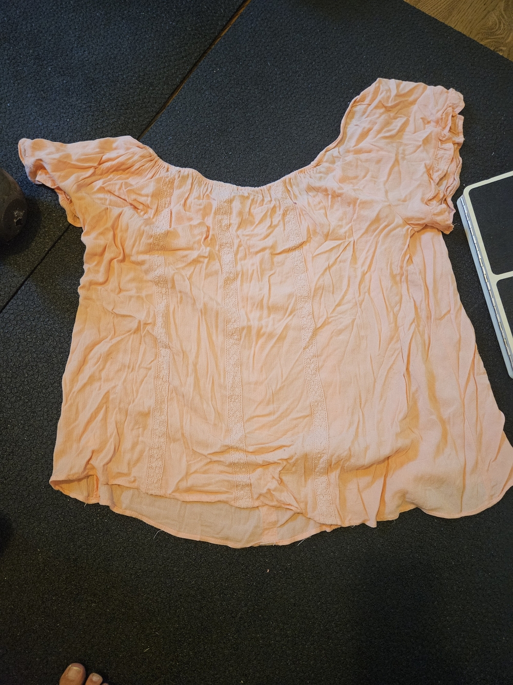 torrid Peach Off-Shoulder Flutter Sleeve Blouse